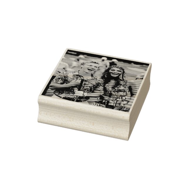 Golf Photo Customize Personalize Gummistempel (Stempel)