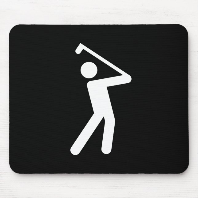 Golf-Piktogramm-Mauspad Mousepad (Vorne)