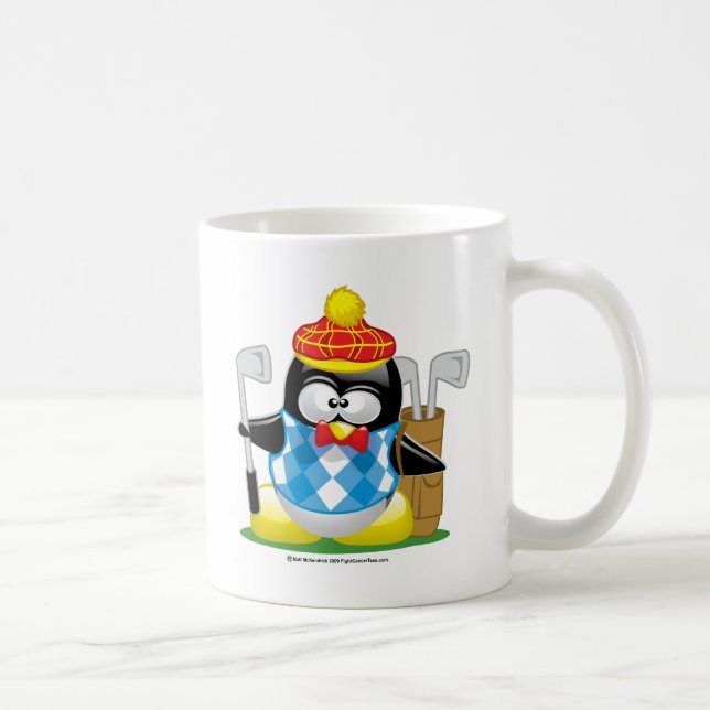 Golf-Pinguin Tasse (Rechts)
