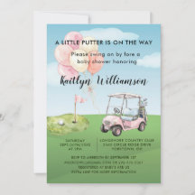 Golf Pink Putter auf dem Weg Baby Girl Shower