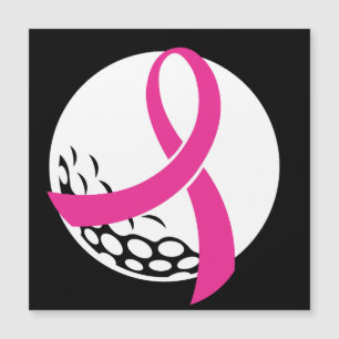 Golf Pink Ribbon Brustkrebs Bewusstsein Magnetkarte