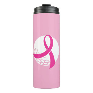 Golf Pink Ribbon Brustkrebs Bewusstsein Thermosbecher