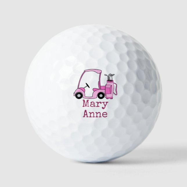 Golf Pink zum Thema für Golfer Golfball (Vorderseite)