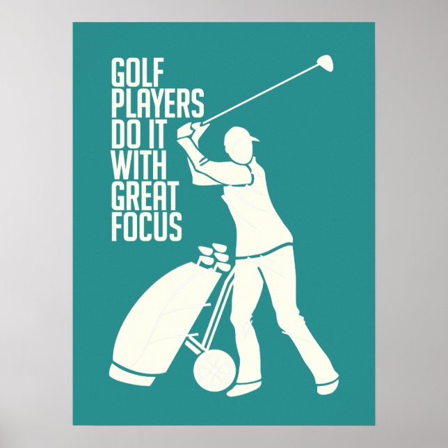 GOLF PLAYER, benutzerdefiniertes Poster (Vorne)