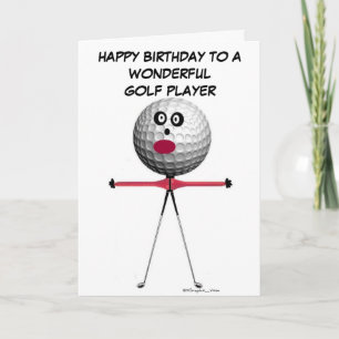 Golf Player Birthday Karte