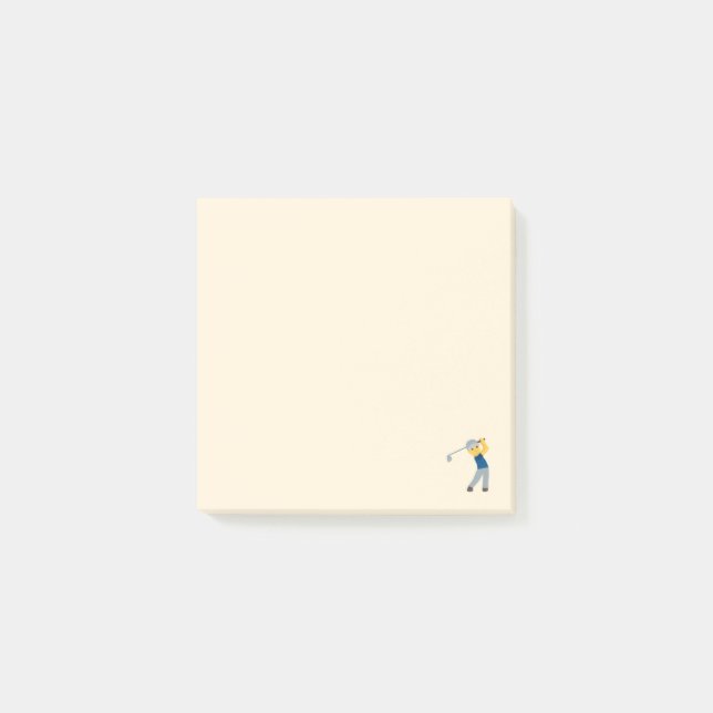 Golf Player Emoji Post-it Klebezettel (Vorderseite)