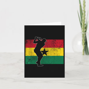 Golf Player Golfer Ghanaische Flagge Ghana Karte