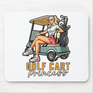 Golf Player Golfspielen Golfer Girl Spaß Golf Cart Mousepad