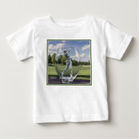 Golf-Player in einem Glas-Tumbler mit Golfplatz,