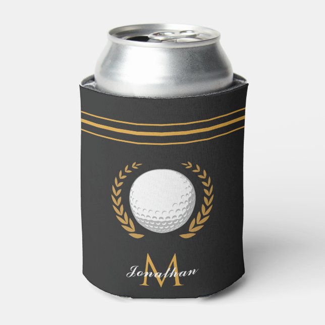 Golf Player Individuelle Name & Monogram Classic Dosenkühler (Kanne Vorderseite)