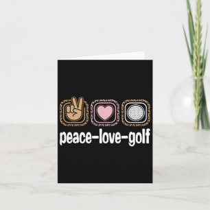 Golf Player Leopard Print Women Girls Kinder Fried Karte