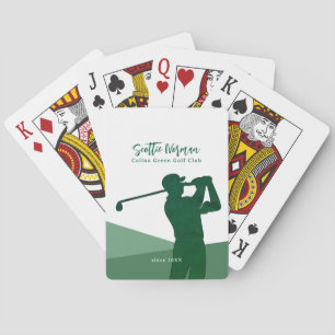 Golf Player Man mit Golf Club Green Spielkarten
