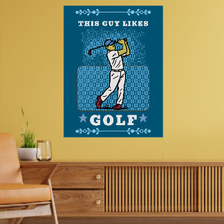 golf player poster