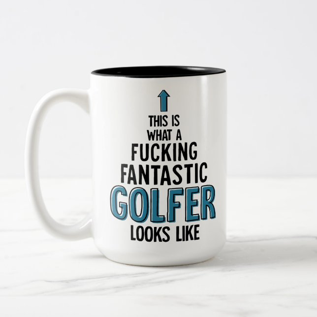 Golf Player Sprichwort Coach Golf Coach Zweifarbige Tasse (Links)