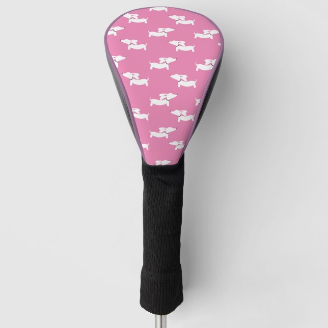 Golf Playing Dackel Mama Rosa Headcover (Vorderseite)