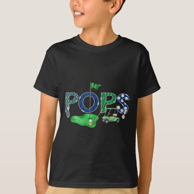 Golf Pops Hole One 1. Kunstwerk T-Shirt (Vorderseite)