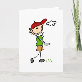 Golf Pose Card Karte