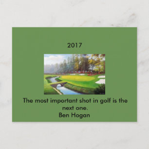Golf Postcard mit Ben Hogan Zitat Postkarte