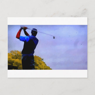 Golf Postkarte