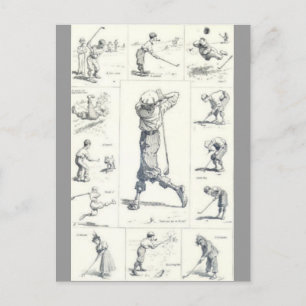 Golf Postkarte