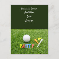 Golf Probe Hochzeitsessen Einladung
