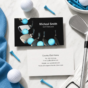 Golf-Profi-Sandkeil mit Neon-Golfbällen Visitenkarte
