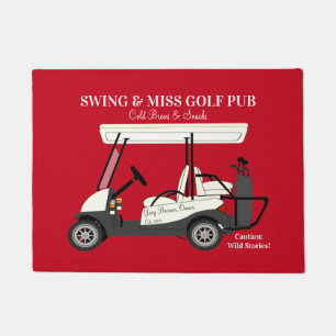 Golf Pub Golf Cart Beer & Snacks Wilde Geschichten Fußmatte