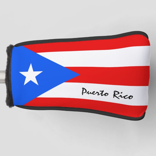 Golf Puerto Rico & Puerto Rican Flag / Golf Clubs Golf Headcover (Vorderseite)