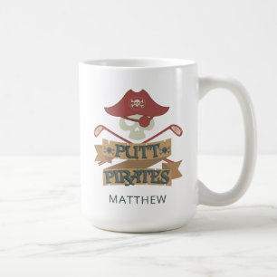 Golf Putt Piraten Outdoor-Sport Hobby Personalisie Kaffeetasse