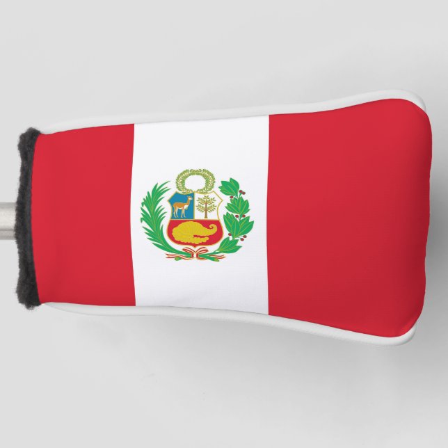 Golf Putter Abdeckung mit Flag Peru Headcover (Vorderseite)