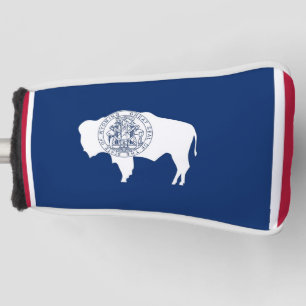 Golf Putter Abdeckung mit Flag Wyoming Staat Headcover