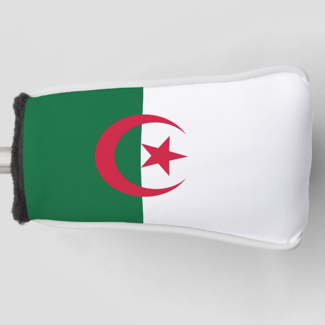Golf Putter Abdeckung mit Flagge Algeriens Golf Headcover (Vorderseite)