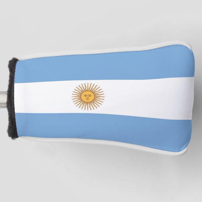 Golf Putter Abdeckung mit Flagge Argentiniens Headcover (Vorderseite)