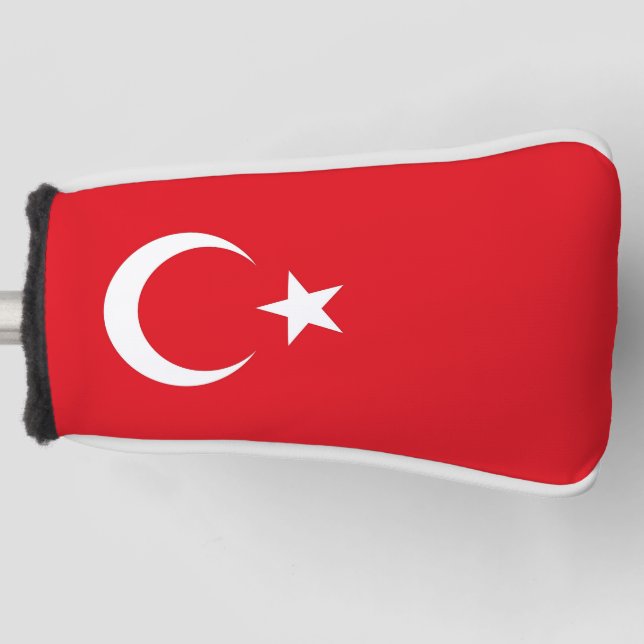 Golf Putter Abdeckung mit Flagge der Türkei Golf Headcover (Vorderseite)