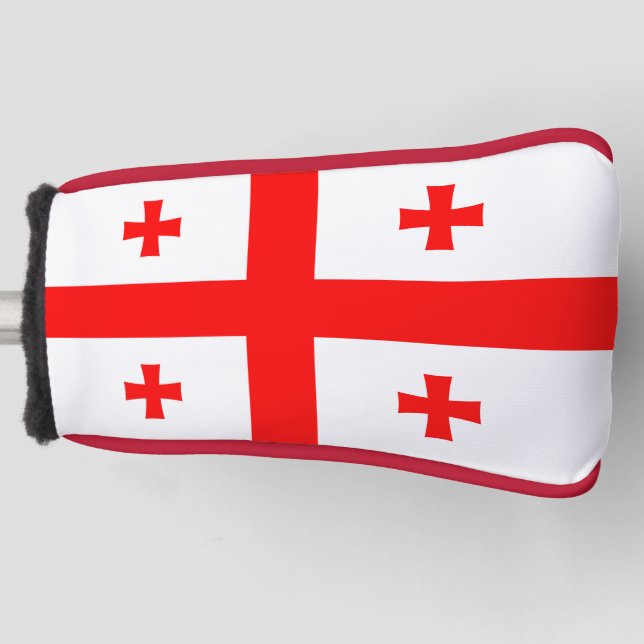Golf Putter Abdeckung mit Flagge Georgiens Headcover (Vorderseite)