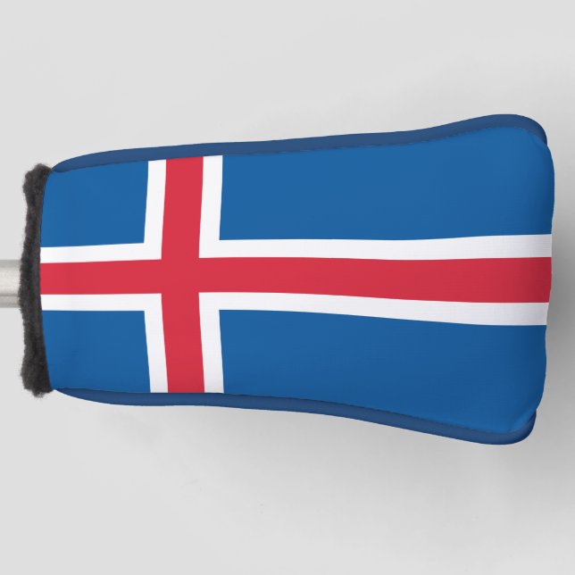 Golf Putter Abdeckung mit Flagge Islands Headcover (Vorderseite)