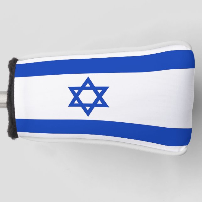 Golf Putter Abdeckung mit Flagge Israels Golf Headcover (Vorderseite)
