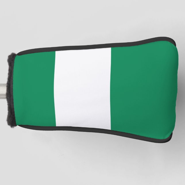 Golf Putter Abdeckung mit Flagge Nigerias Golf Headcover (Vorderseite)