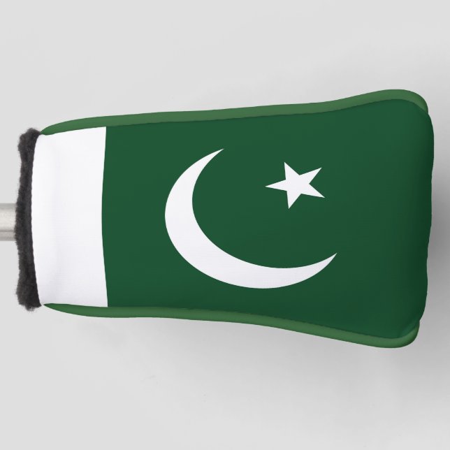 Golf Putter Abdeckung mit Flagge Pakistans Golf Headcover (Vorderseite)