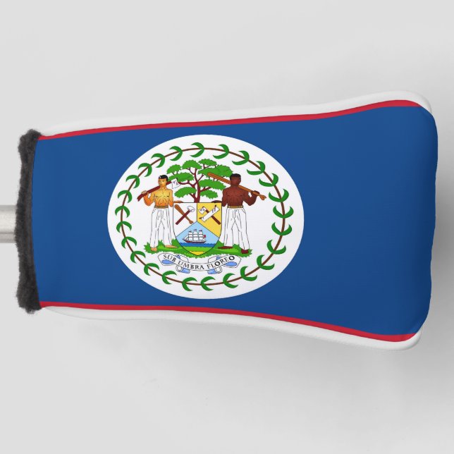 Golf Putter Abdeckung mit Flagge von Belize Golf Headcover (Vorderseite)