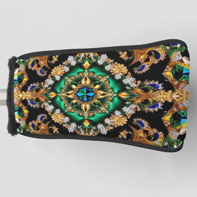 Golf Putter Cover mit brasilianischem Farbdesign Golf Headcover (Vorderseite)