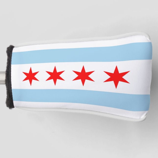 Golf Putter Cover mit Flag Chicago, USA Golf Headcover (Vorderseite)