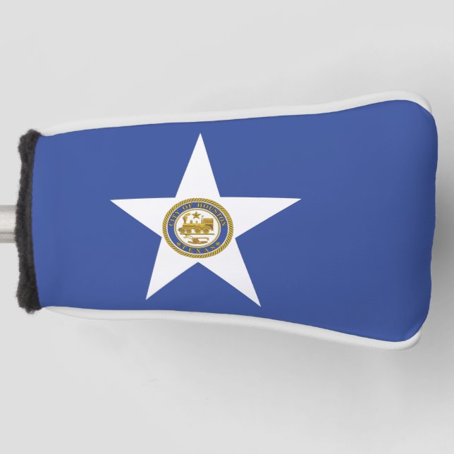 Golf Putter Cover mit Flag Houston, USA Golf Headcover (Vorderseite)