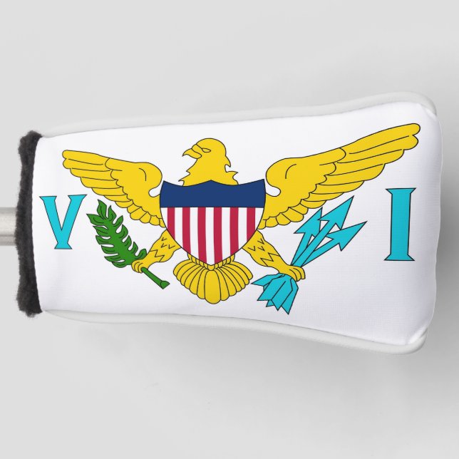Golf Putter Cover mit Flag Jungfrau Islands, USA Golf Headcover (Vorderseite)