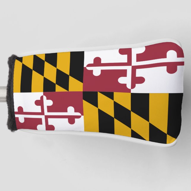 Golf Putter Cover mit Flag Maryland, USA Headcover (Vorderseite)