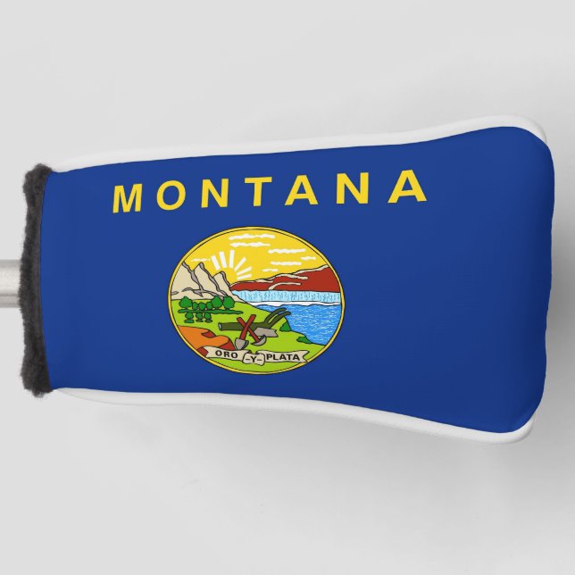 Golf Putter Cover mit Flag Montana, USA Golf Headcover (Vorderseite)