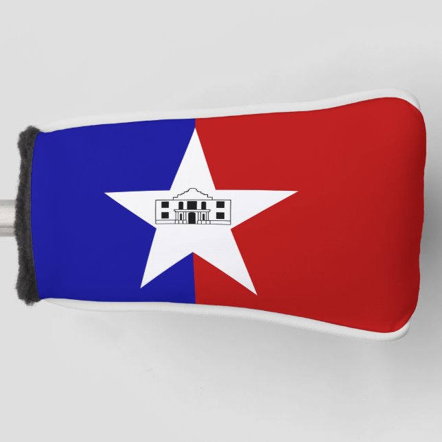 Golf Putter Cover mit Flag San Antonio, USA Golf Headcover (Vorderseite)
