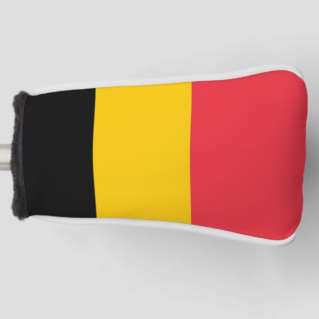 Golf Putter Cover mit Flagge Belgiens Headcover (Vorderseite)