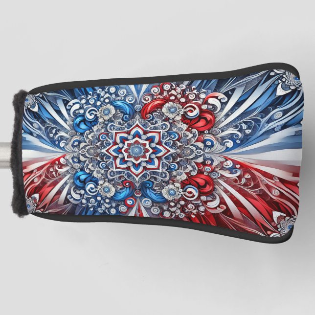 Golf Putter Cover mit französischer Farbgestaltung Golf Headcover (Vorderseite)