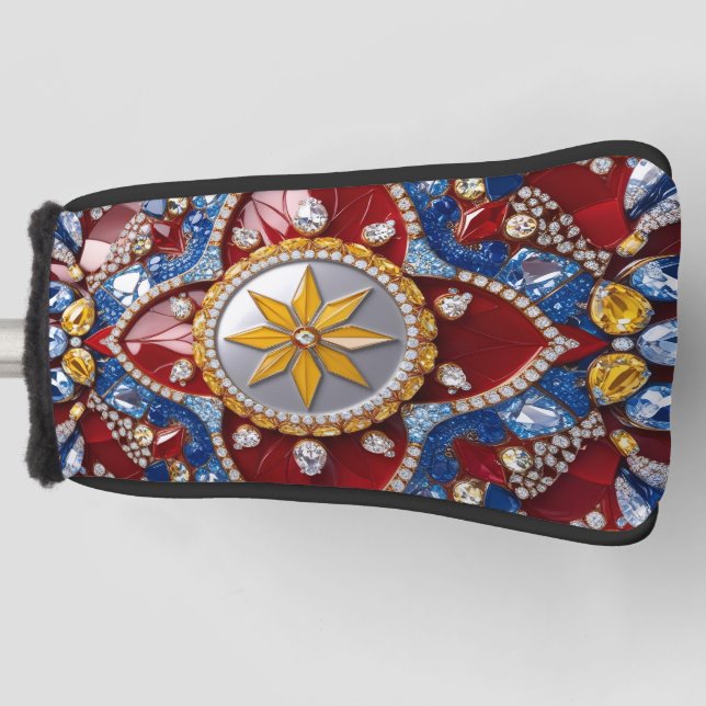 Golf Putter Cover mit kolumbianischer Farbgestaltu Golf Headcover (Vorderseite)